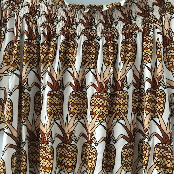 Anthropologie Porridge Pineapple Back Bow Top NEW - Picture 4 of 10